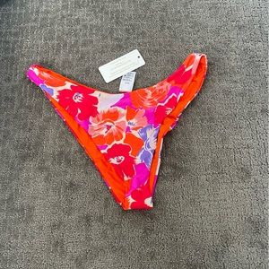 L*Space red floral bikini bottoms